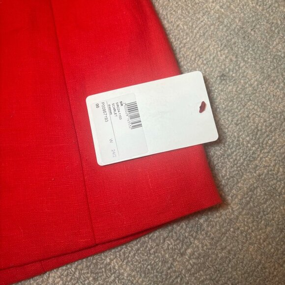 SIR the Label Iris Linen Mini Dress Red Open Back 00 - Picture 5 of 6